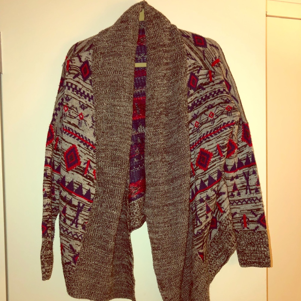 Roxy Aztec design long sleeve sweater cardigan